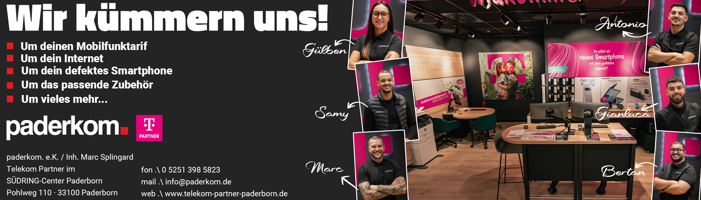 Werbeanzeige von unserem Partgner Paderfkom.
