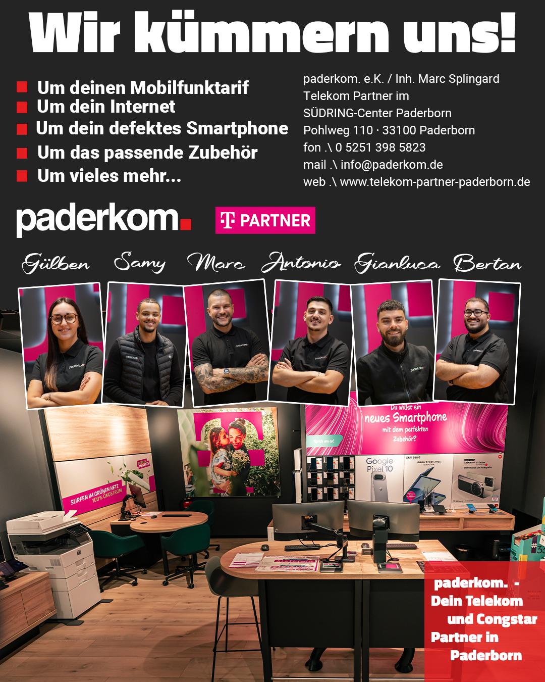 Werbeanzeige von unserem Partgner Paderfkom.
